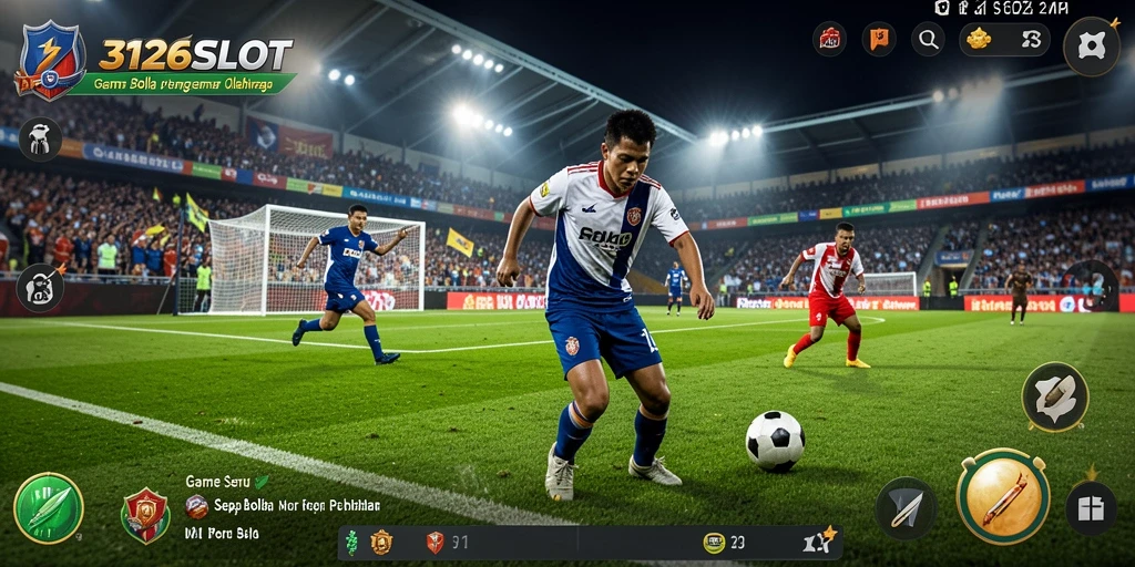 Tampilan gameplay seru dalam permainan sepak bola 3126SLOT.