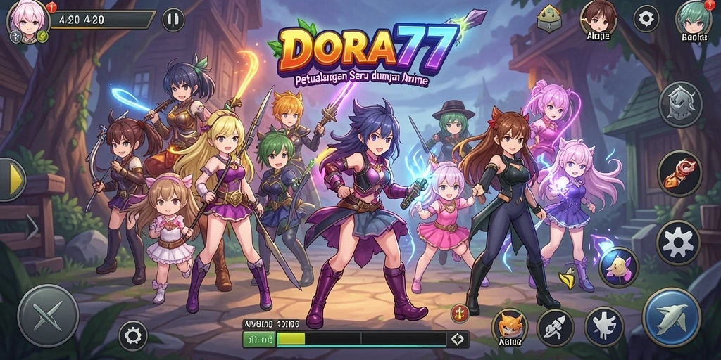 Gameplay menarik DORA77 dengan karakter Anime yang menawan.