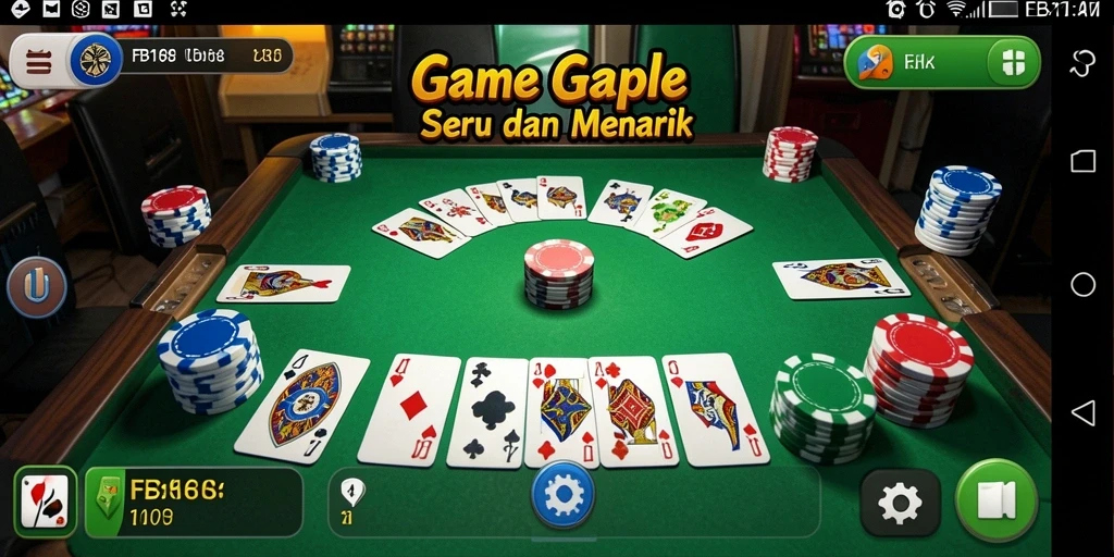 Screenshot permainan FB168 menampilkan keseruan bermain Gaple secara online.
