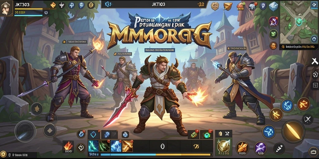 Screenshot JKT303 menampilkan pertarungan seru dalam dunia MMORPG.