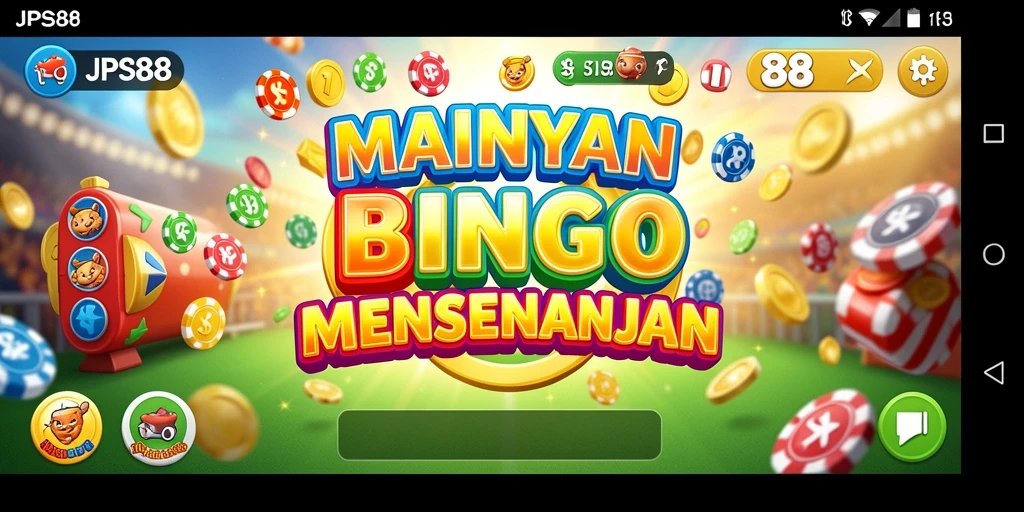 Tampilan gameplay JPS88 dengan kartu Bingo dan angka yang dipanggil.
