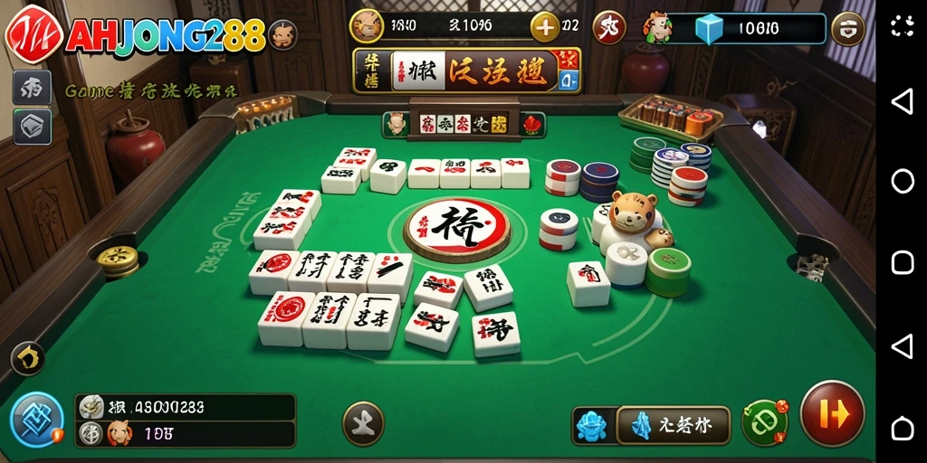 Tampilan gameplay MAHJONG288 dengan aksi memancing yang seru.