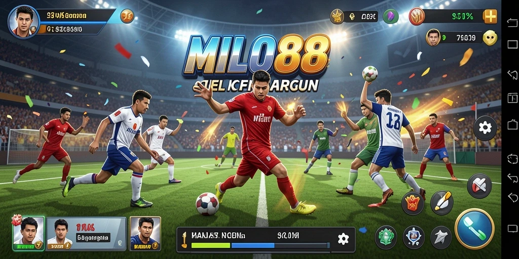 Tampilan gameplay seru dengan berbagai cabang olahraga di MILO88.