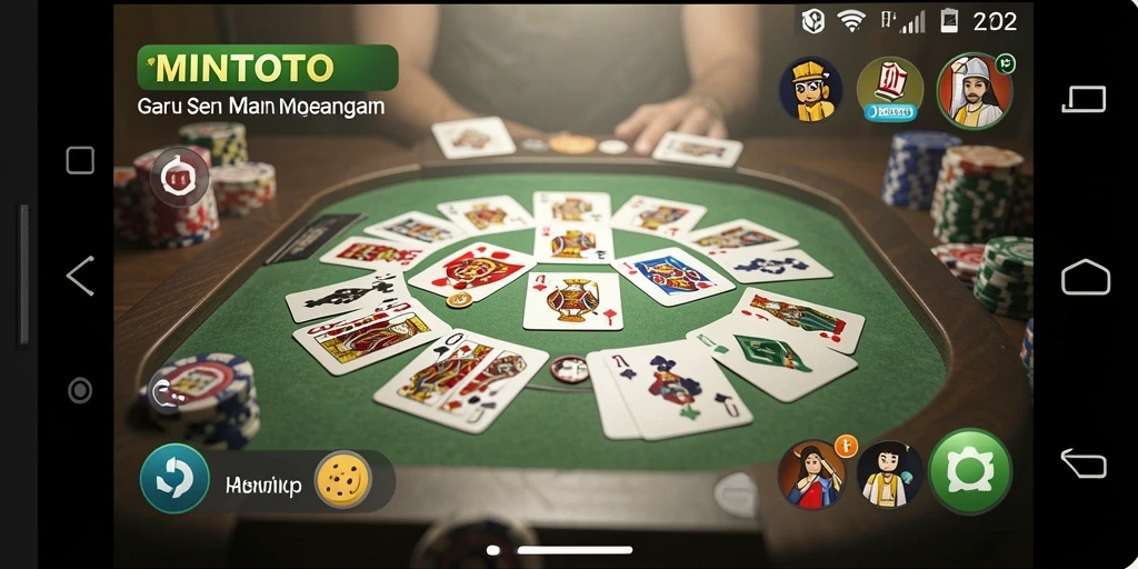 Tampilan gameplay seru MINTOTO dengan pengalaman Gaple yang interaktif.