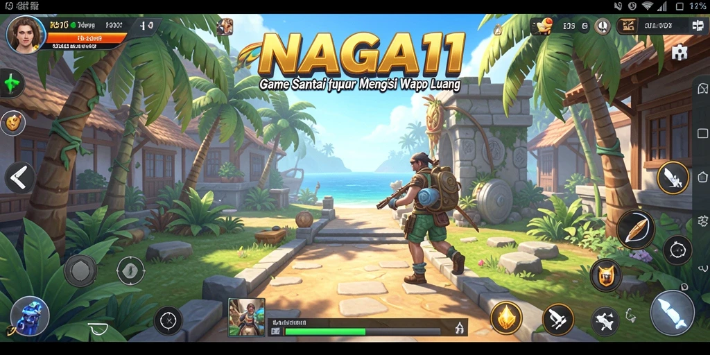 Tampilan gameplay NAGA11 yang menarik dan ceria.