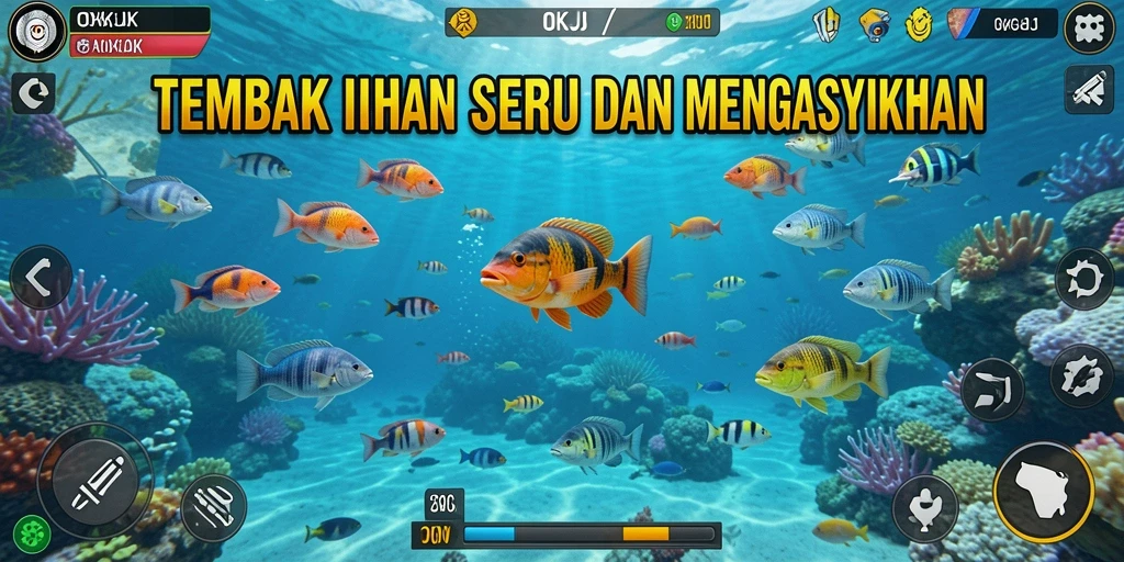 Gameplay seru Tembak Ikan di OKJK yang menggugah selera.
