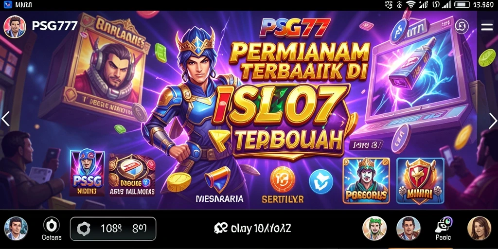 Tampilan menarik gameplay slot di PSG77 dengan berbagai tema.