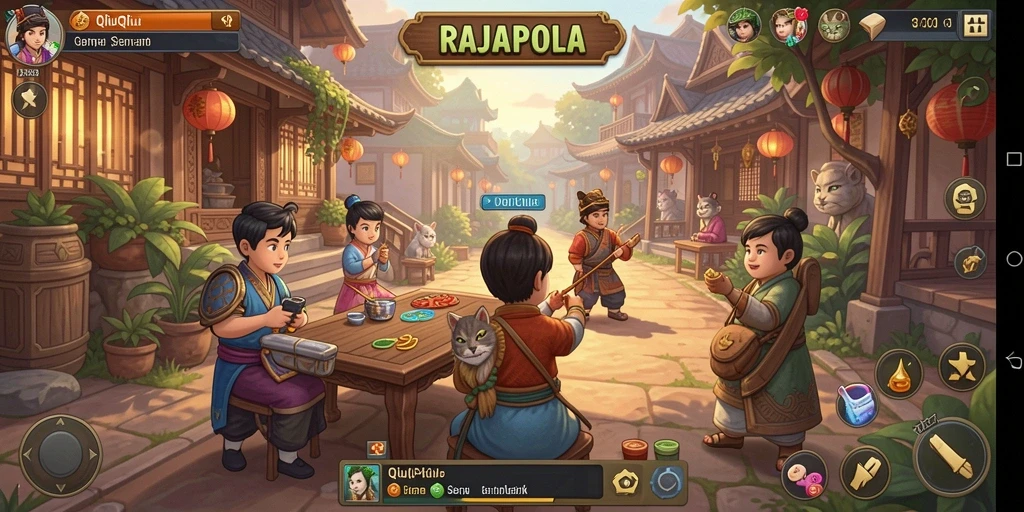 Tampilan gameplay seru QiuQiu di RAJAPOLA.