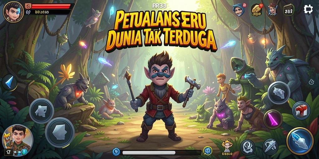 Gameplay menarik di dunia petualangan RR33 yang mendebarkan.
