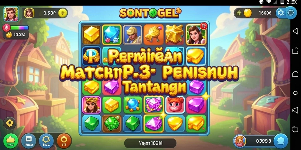 Tampilan gameplay seru SONTOGEL dengan warna-warni cerah.