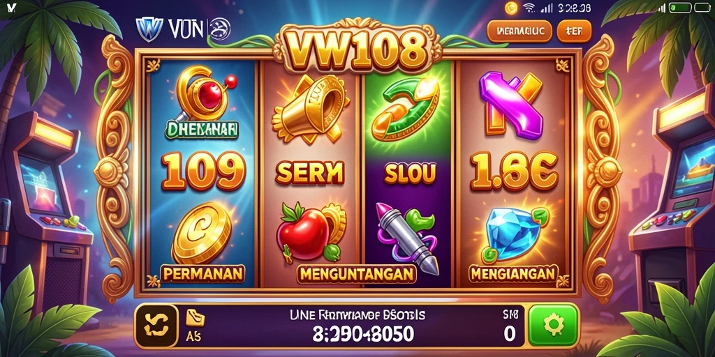 Screenshot menunjukkan petualangan seru dalam gameplay Slot VW108.